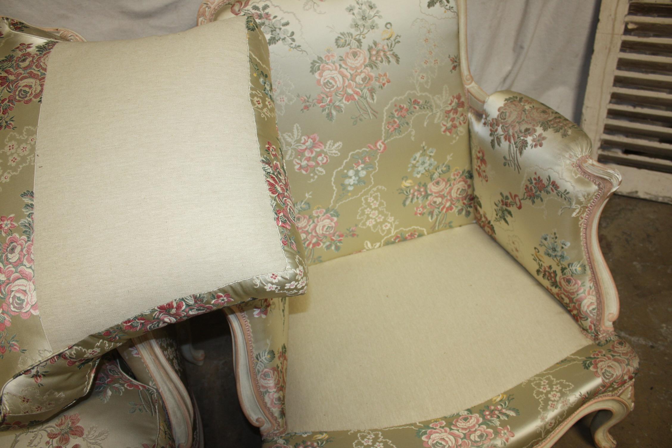 Louis XV Style French Club Chairs 10