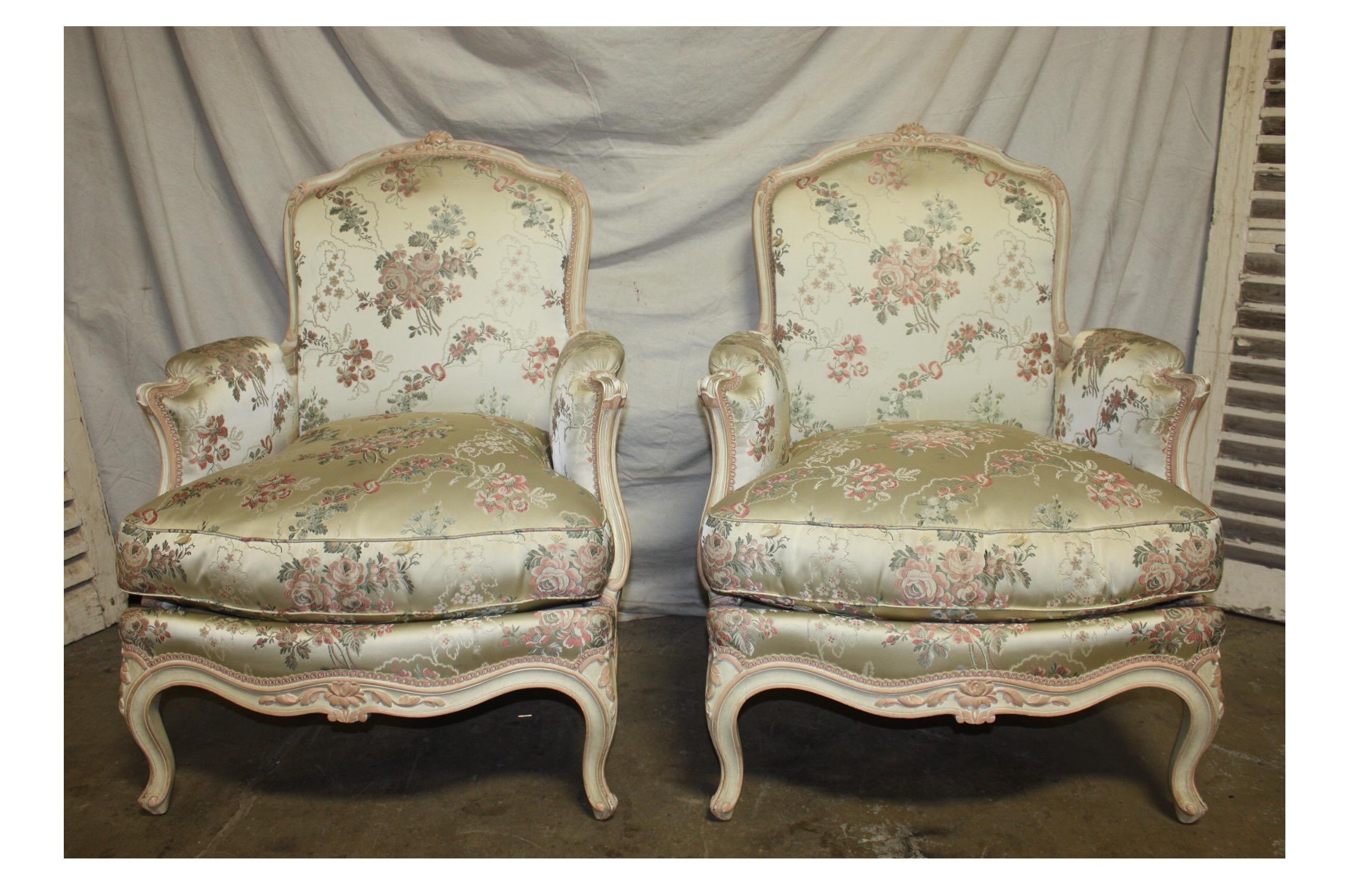 Louis XV style French club chairs.