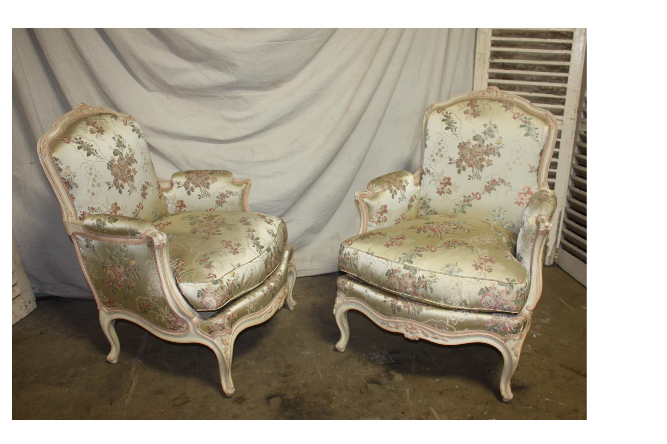 Paint Louis XV Style French Club Chairs