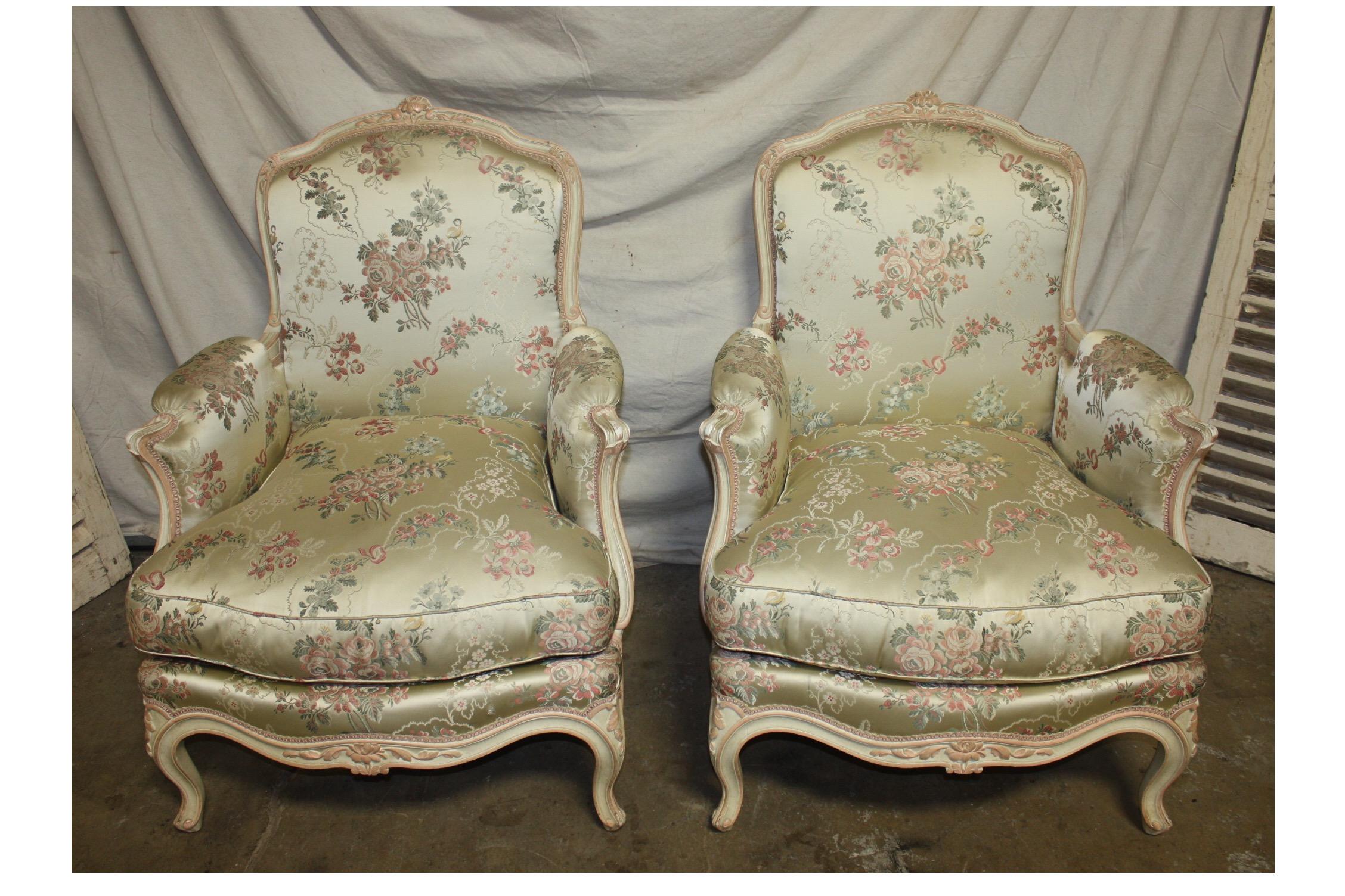 Louis XV Style French Club Chairs 1