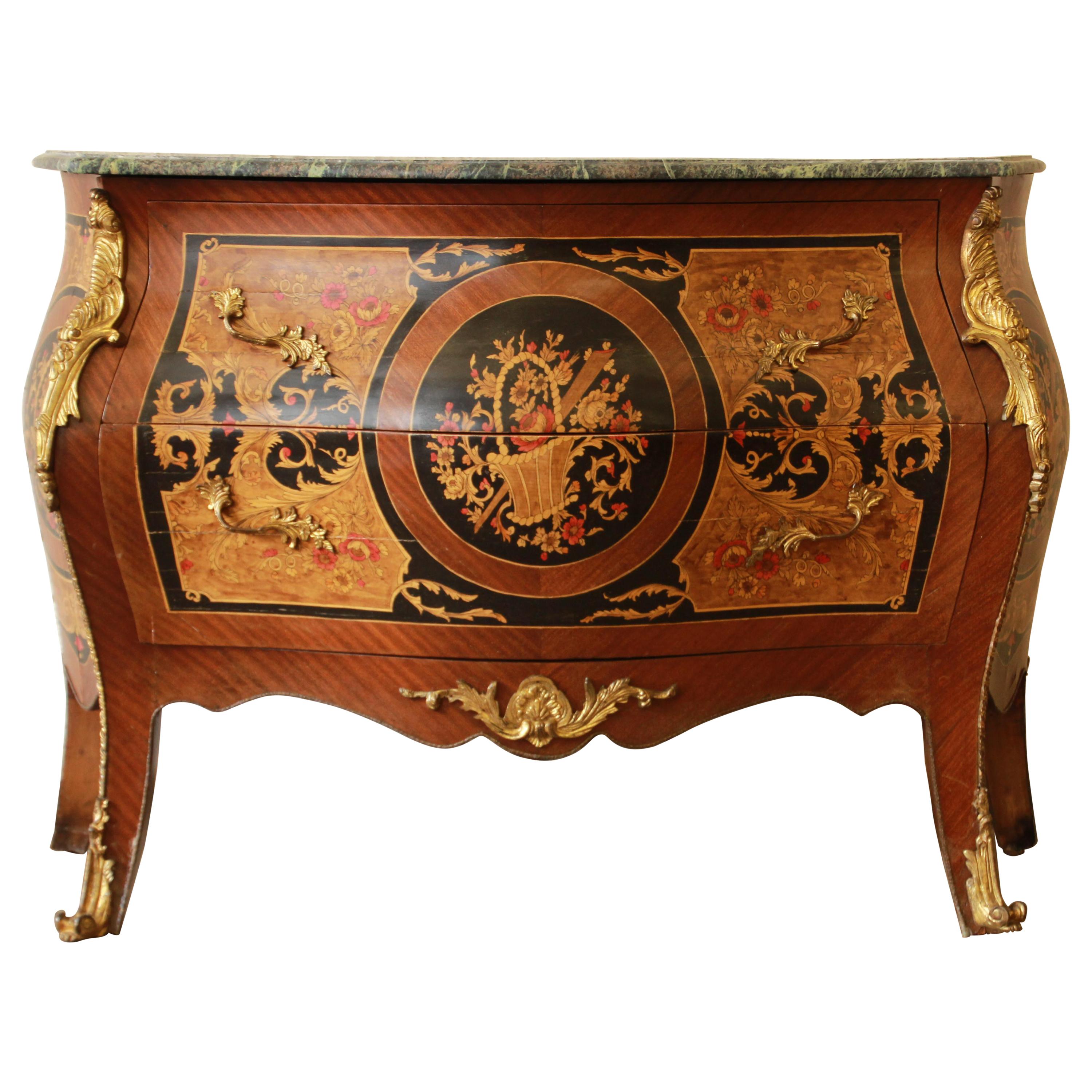 Louis XV Style French Commode in the Manner of Jean-François Oeben