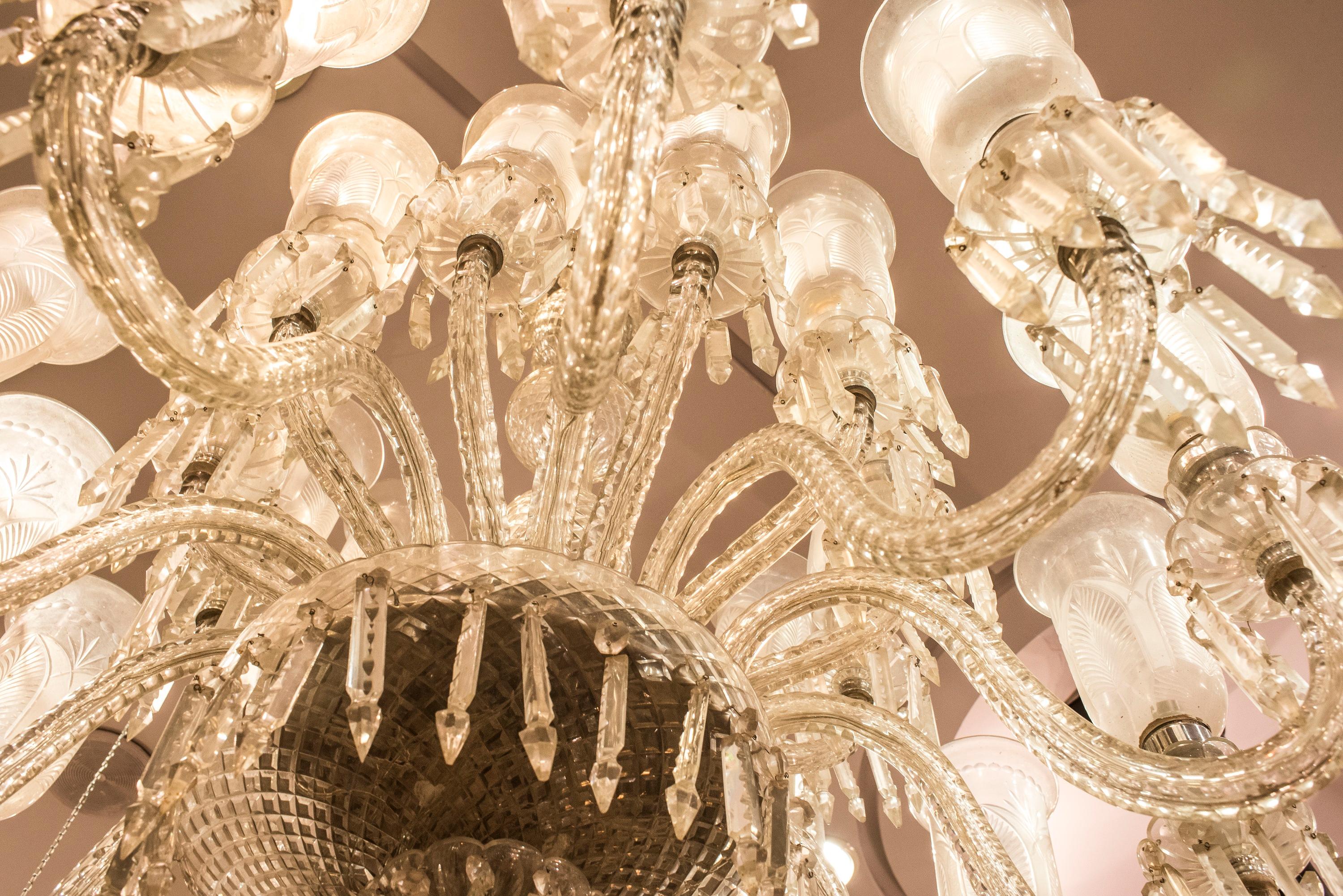 Louis XV Style French Crystal Carved Chandelier 15