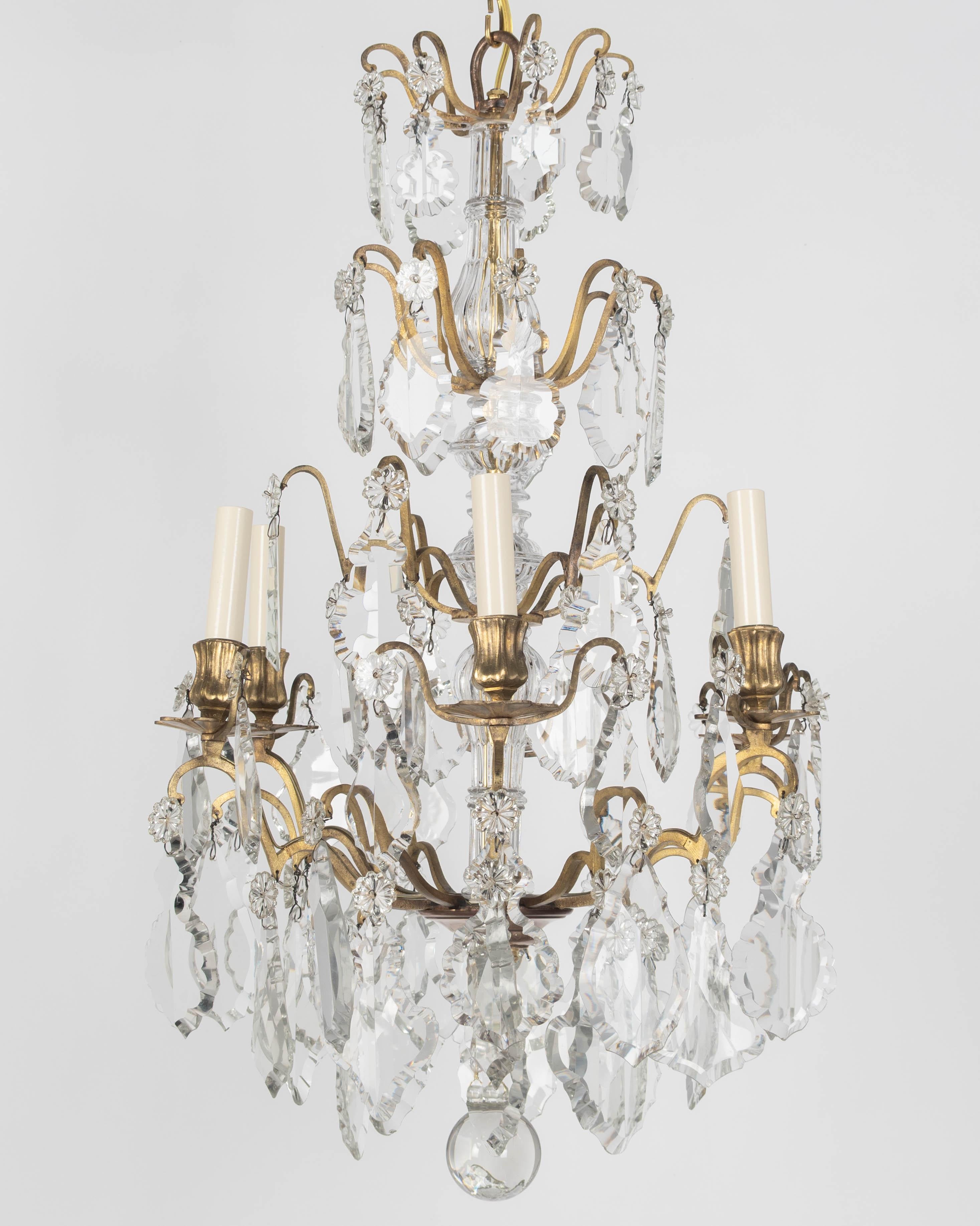 Moulage Lustre en cristal français de style Louis XV en vente