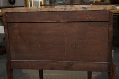 Louis XV Style French Demilune Commode with Marble Top