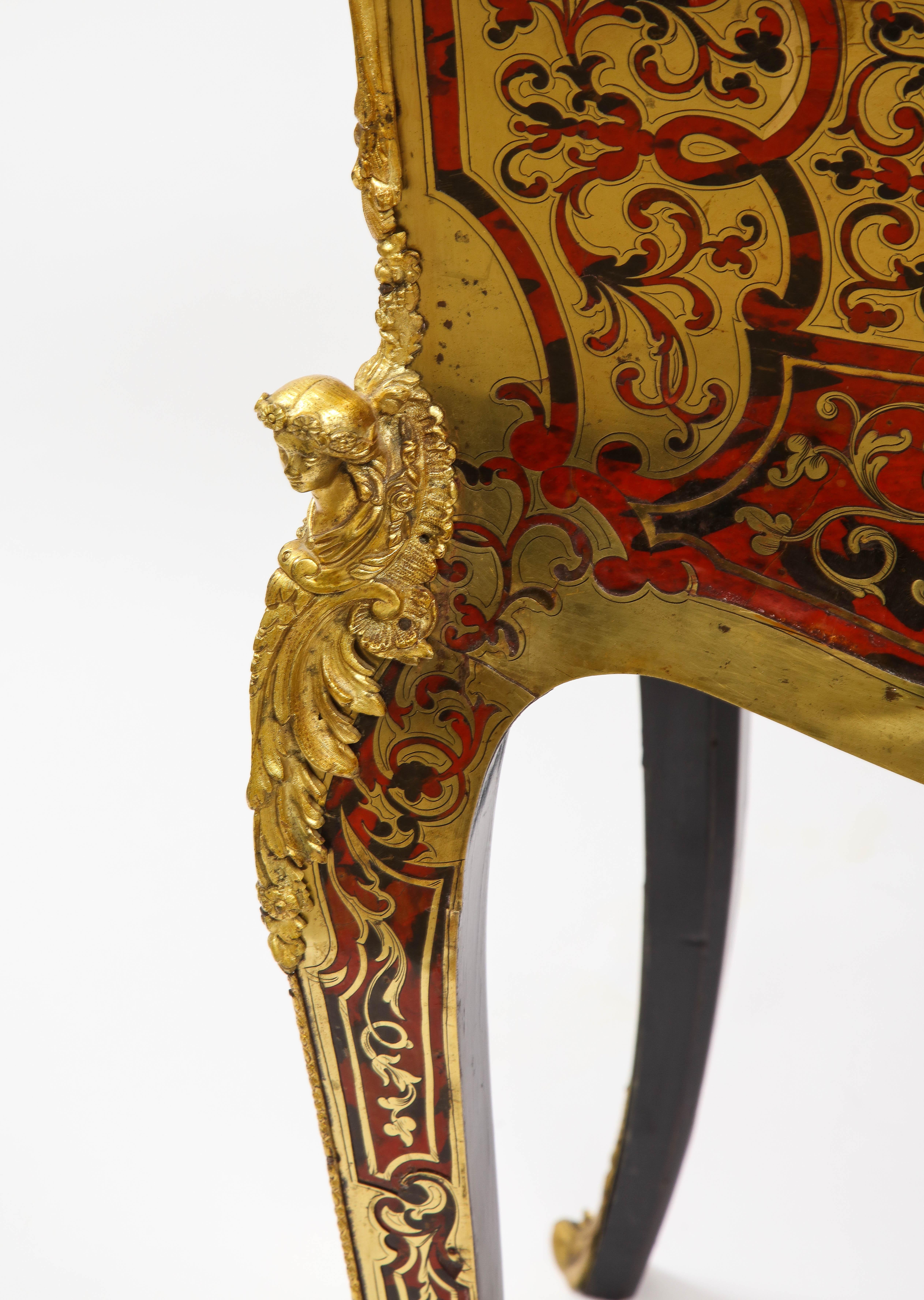 Schreibtisch oder Schrank aus Bronze mit Intarsien aus Boulle im Louis XV.-Stil im Angebot 10