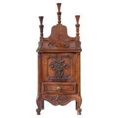 Louis XV Style French Farinerio Flour Box with Carved Floral Décor