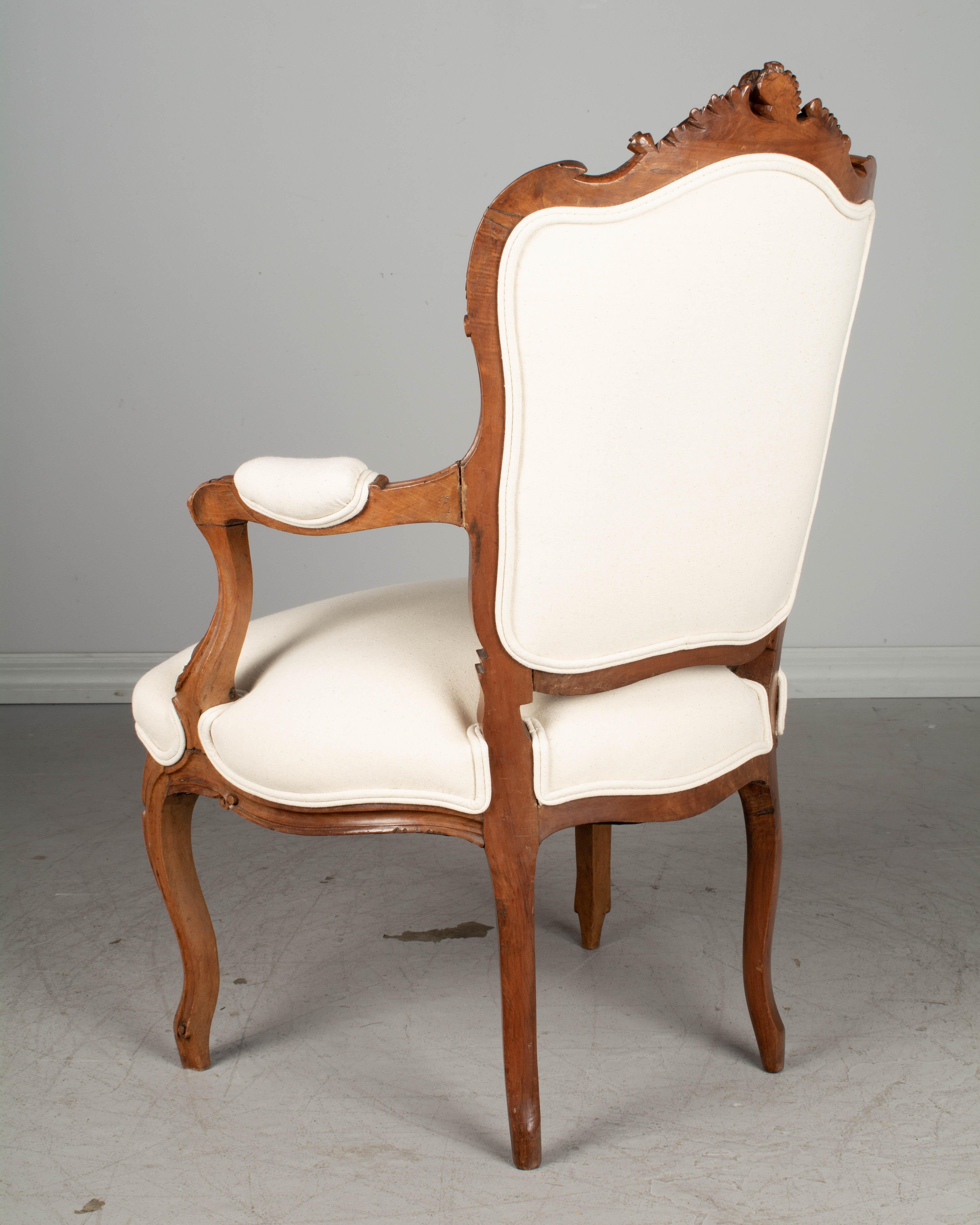 Louis XV Style French Fauteuil Armchair 1