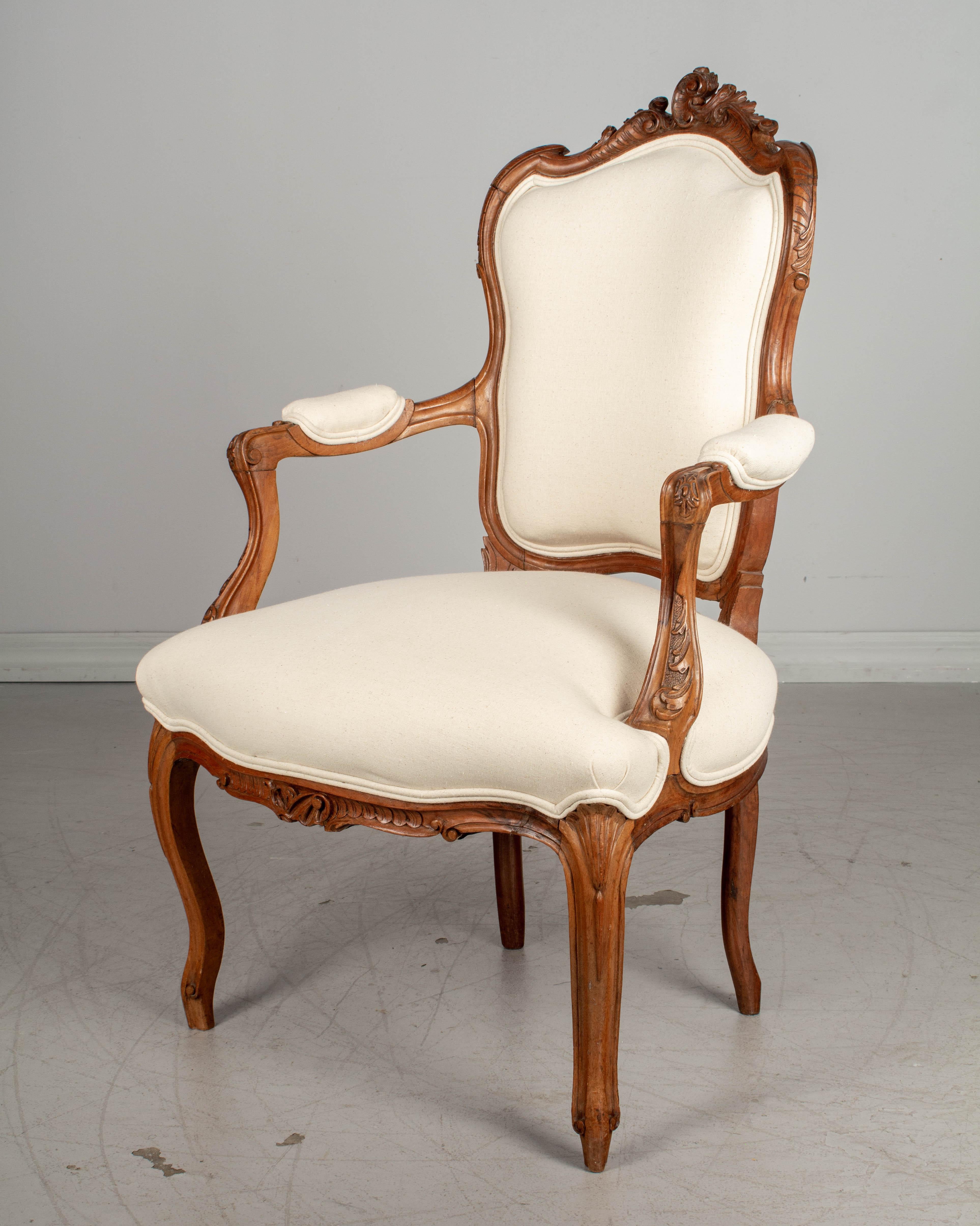 Louis XV Style French Fauteuil Armchair 3