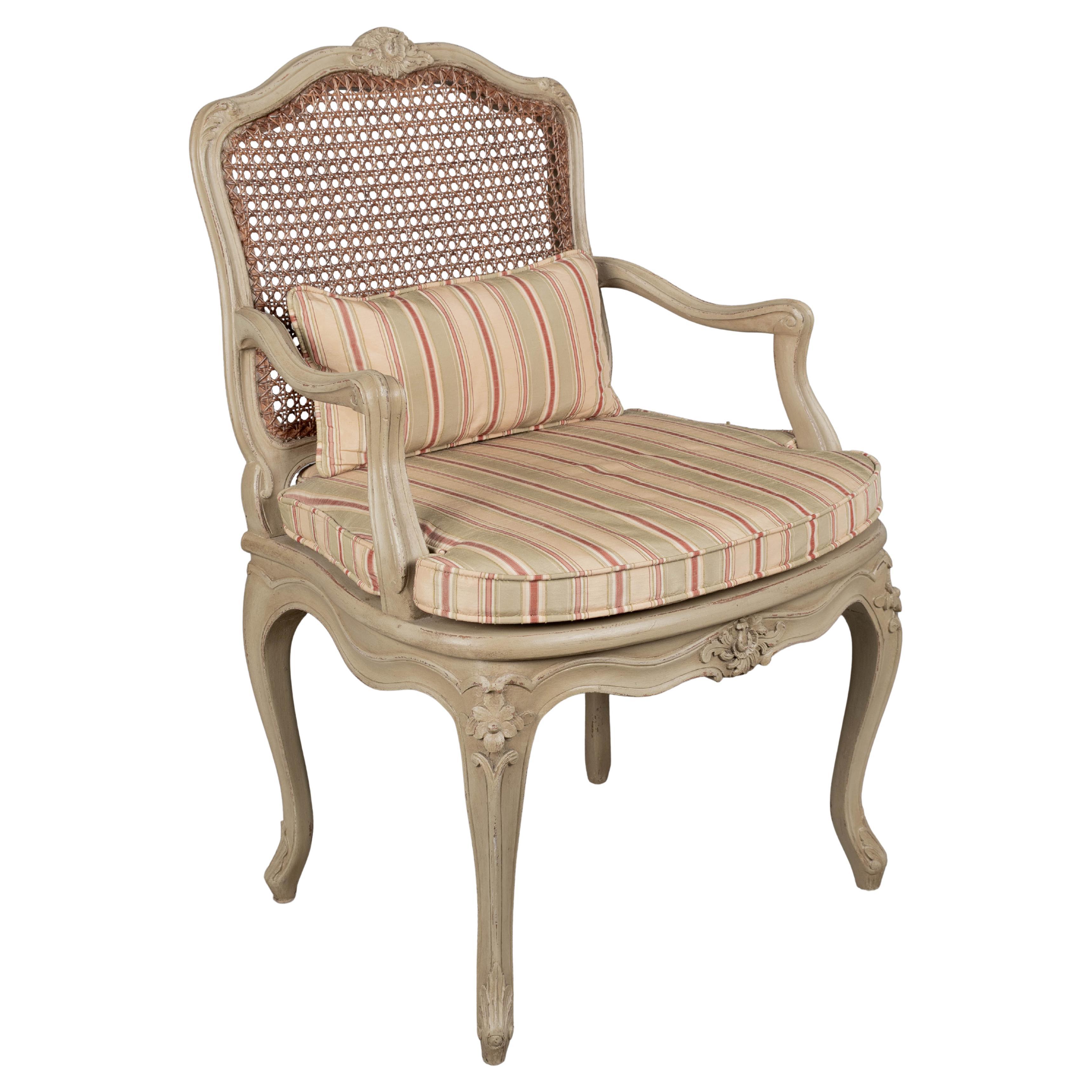 Louis XV Style French Fauteuil or Arm Chair For Sale