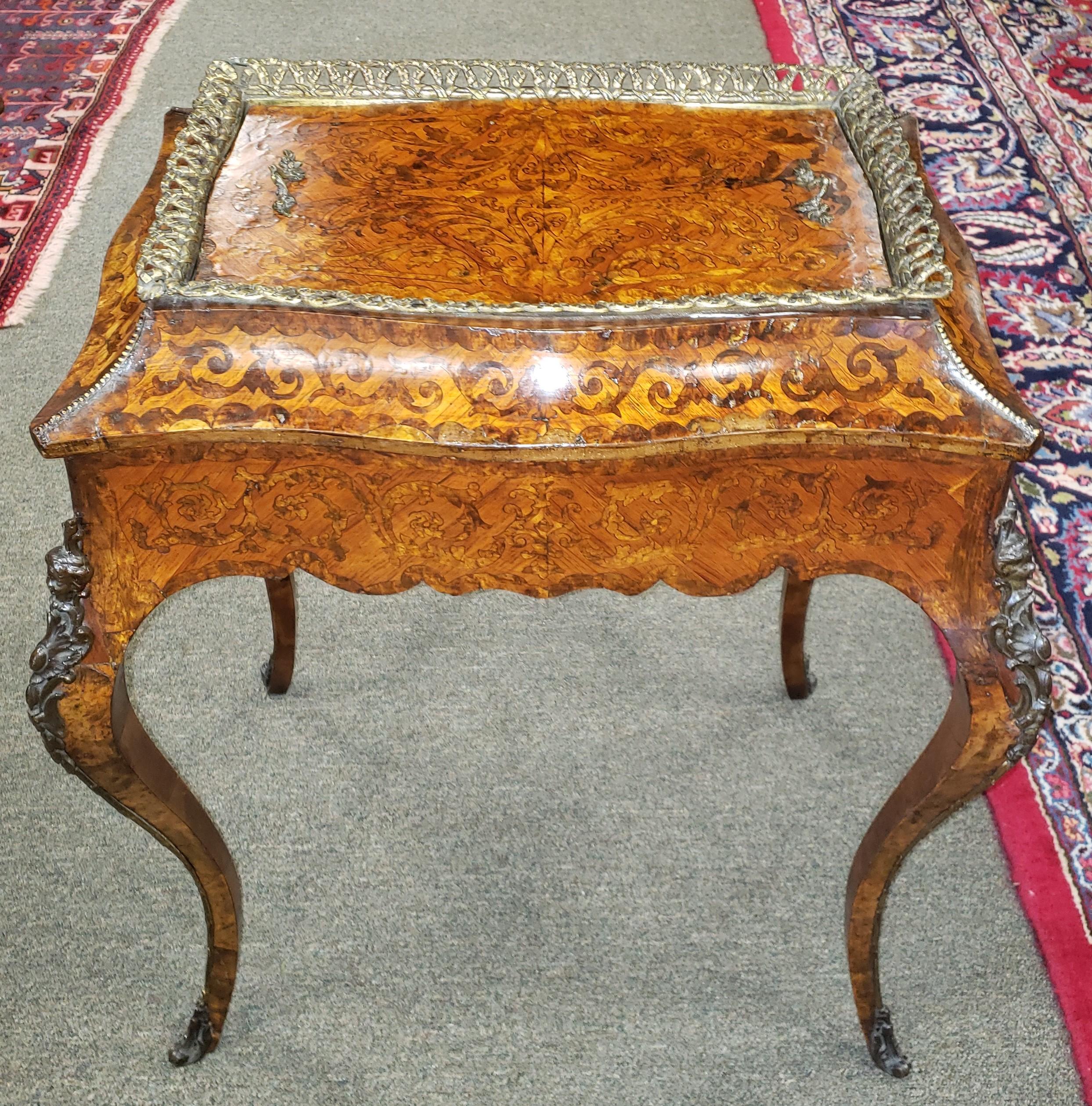 Louis XV Style French Kingwood and Amboyna Marquetry Jardinière 6