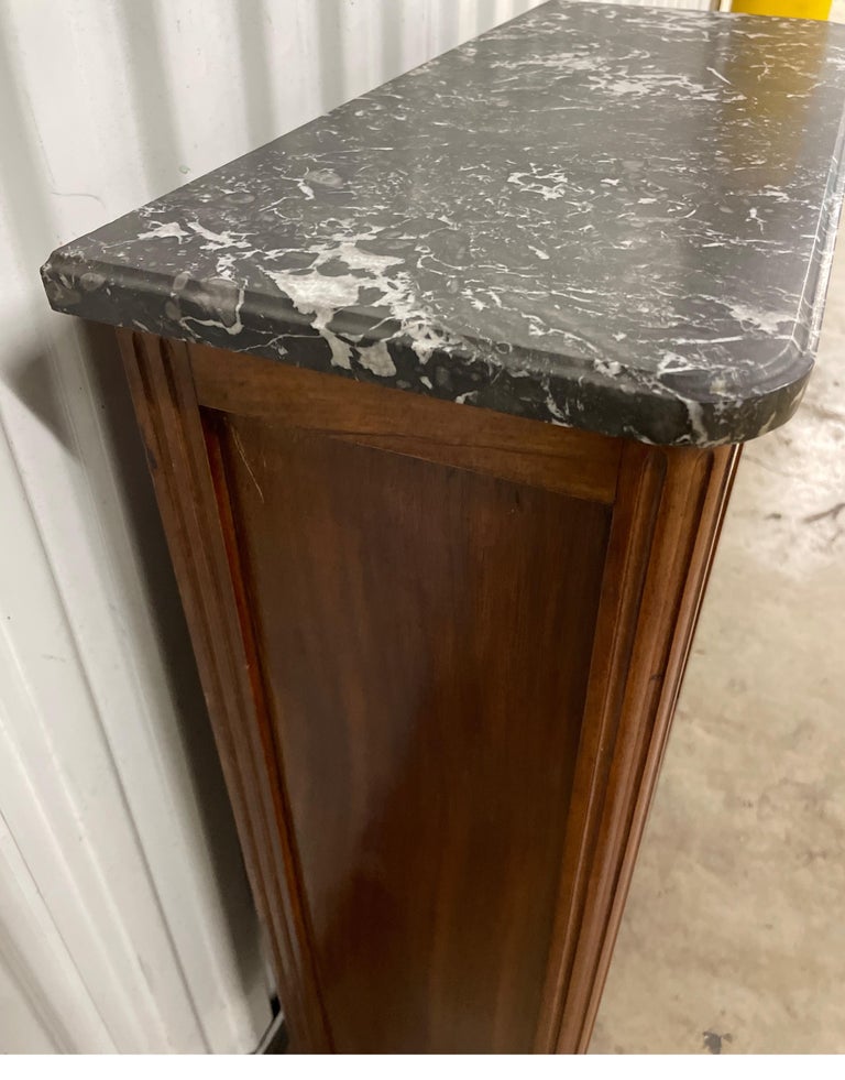 Louis XV Style French Marble Top Bookcase For Sale at 1stDibs