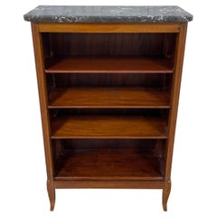 Louis XV Style French Marble Top Bookcase