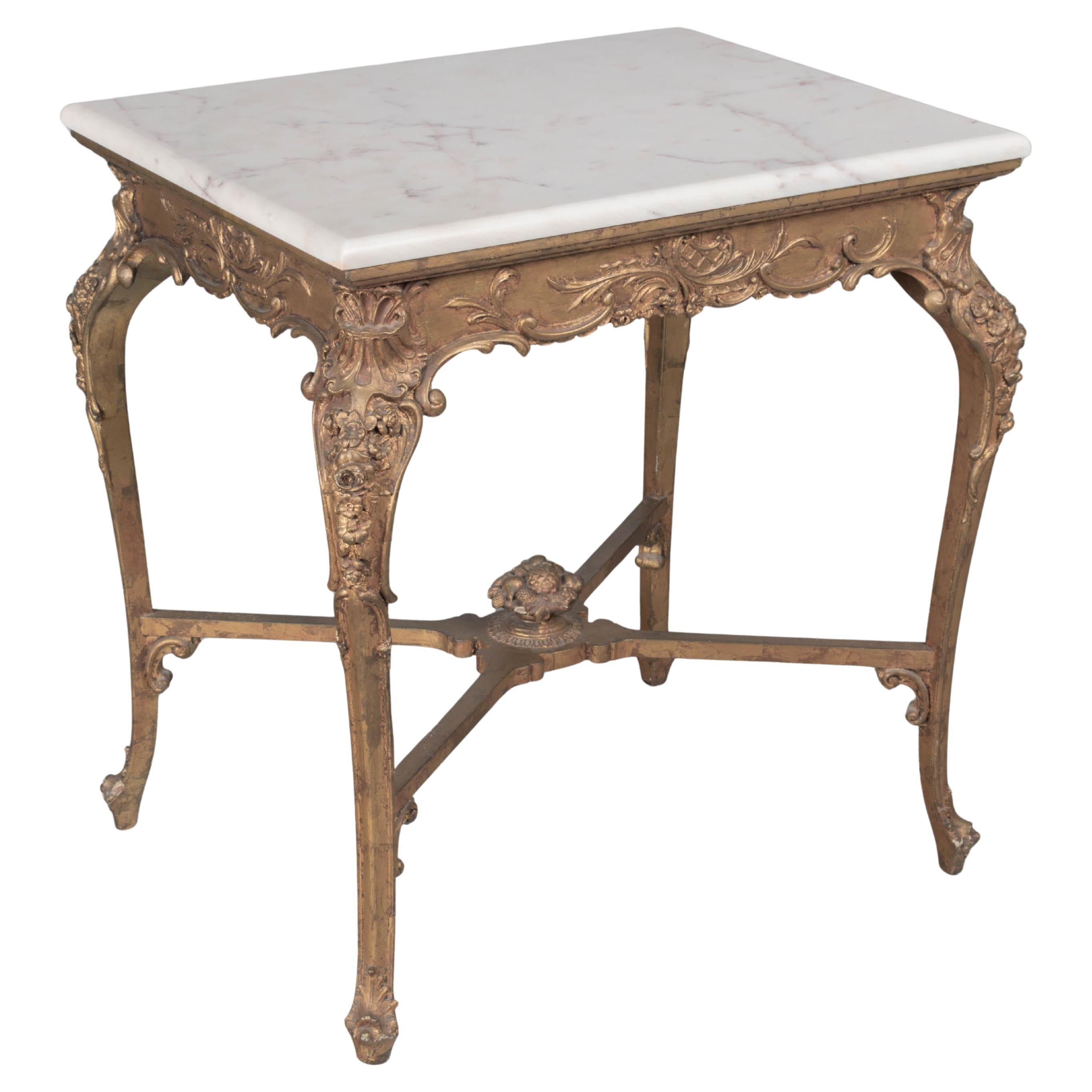 Louis XV Style French Onyx Top Table im Angebot