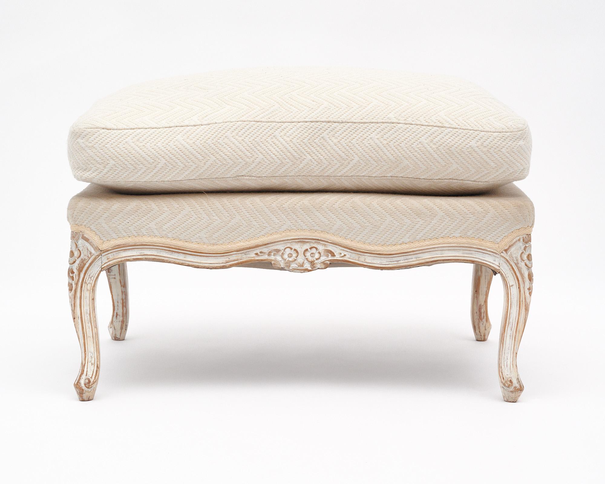 Upholstery Louis XV Style French Ottoman  For Sale
