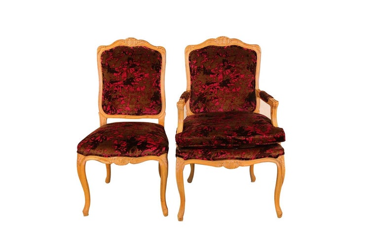 Louis XV Style French Provincial Century Furniture Dining Chairs at