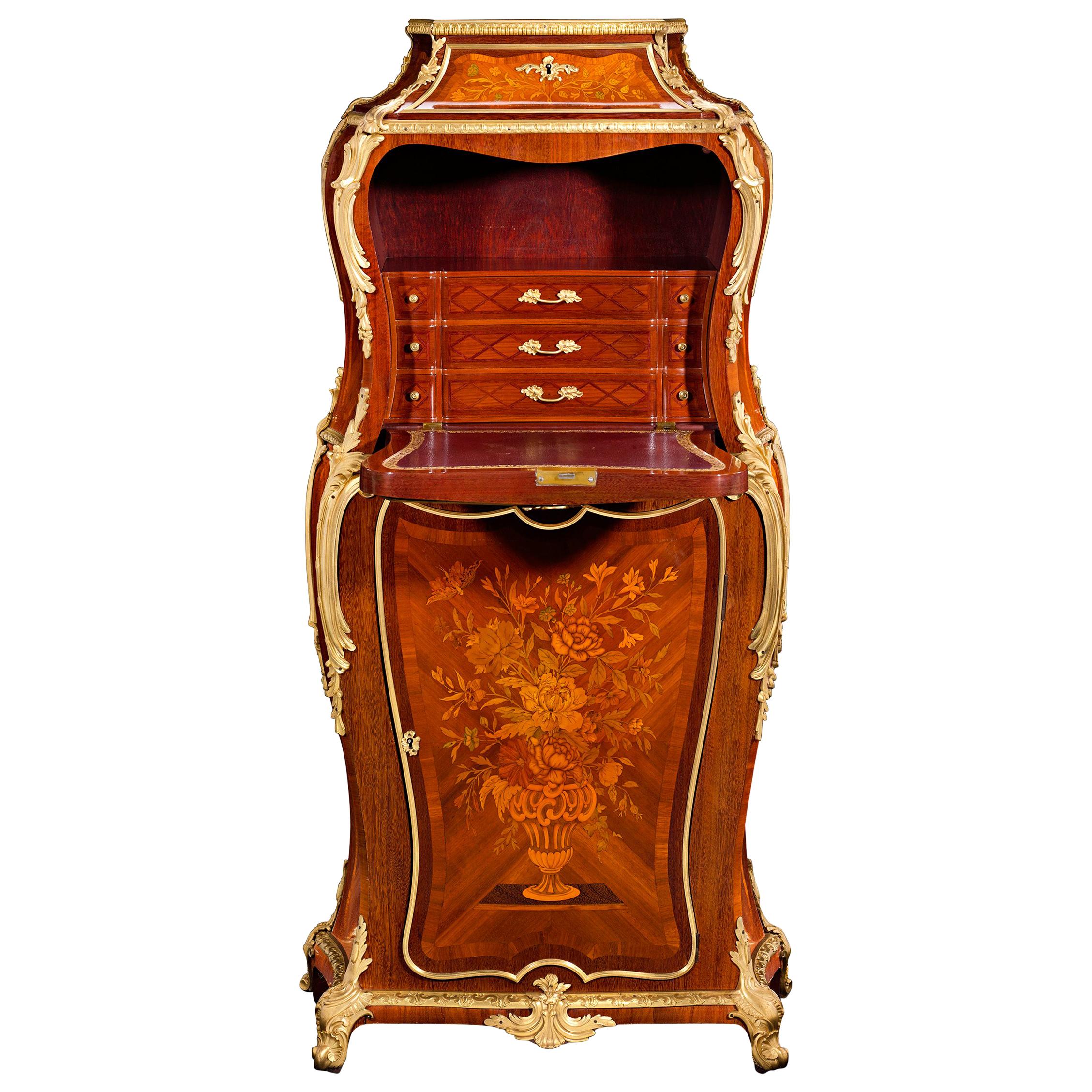 Louis XV Style French Secrétaire by Henry Dasson