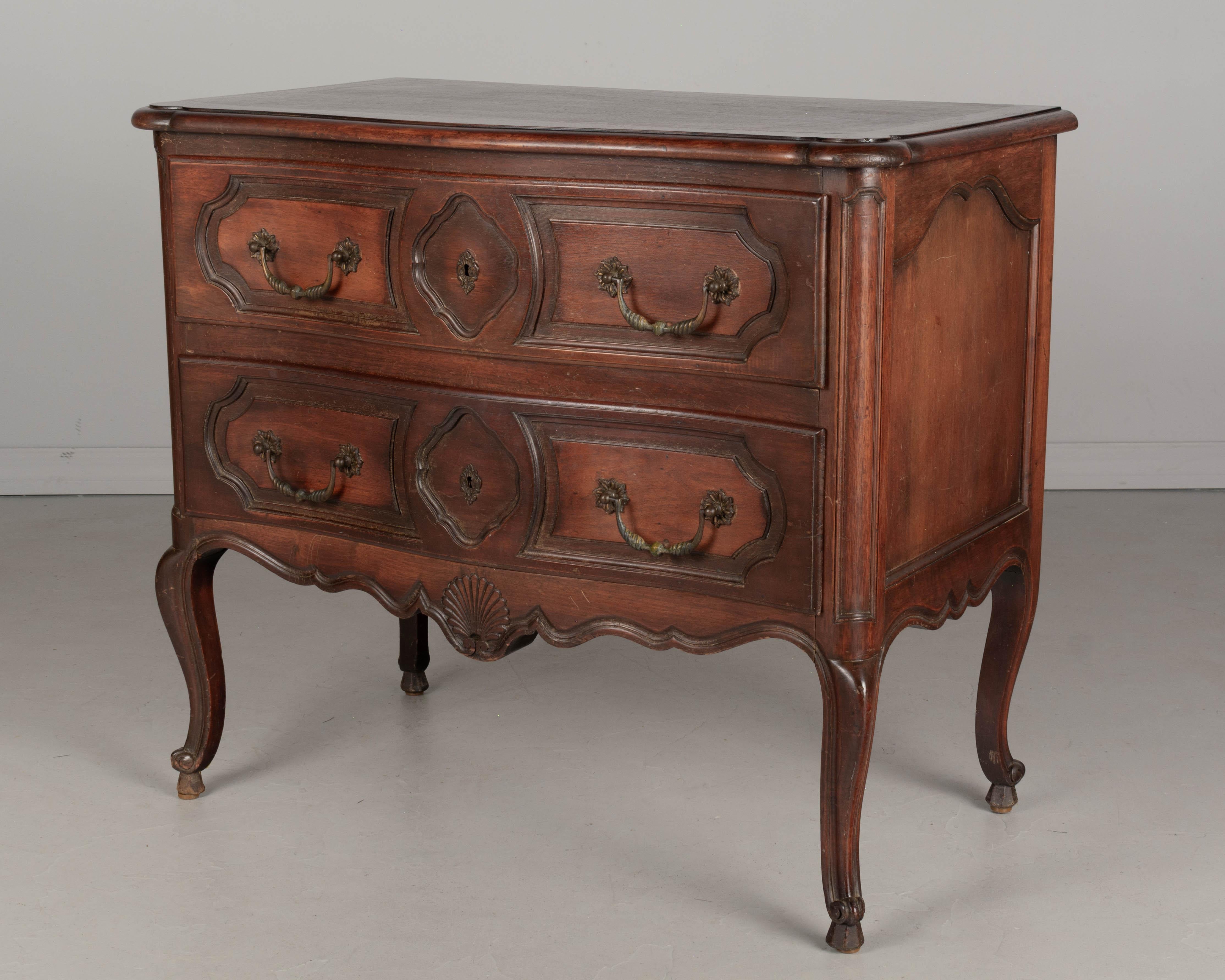 Cast Louis XV Style French Serpentine Front Commode For Sale