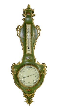 Louis XV Style French Vernis Martin Aneroid Barometer