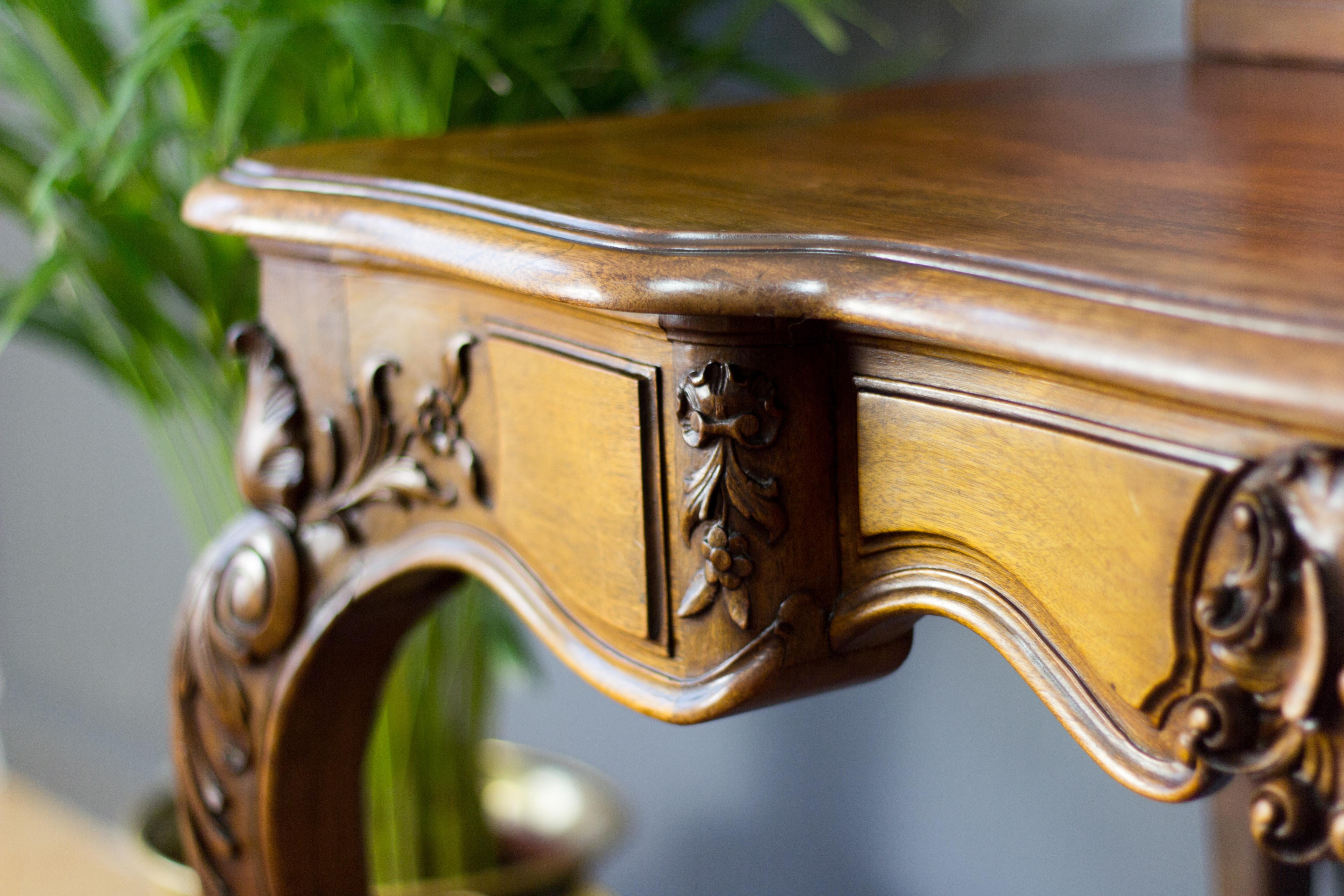 Louis XV Style French Walnut Dressing Table 8