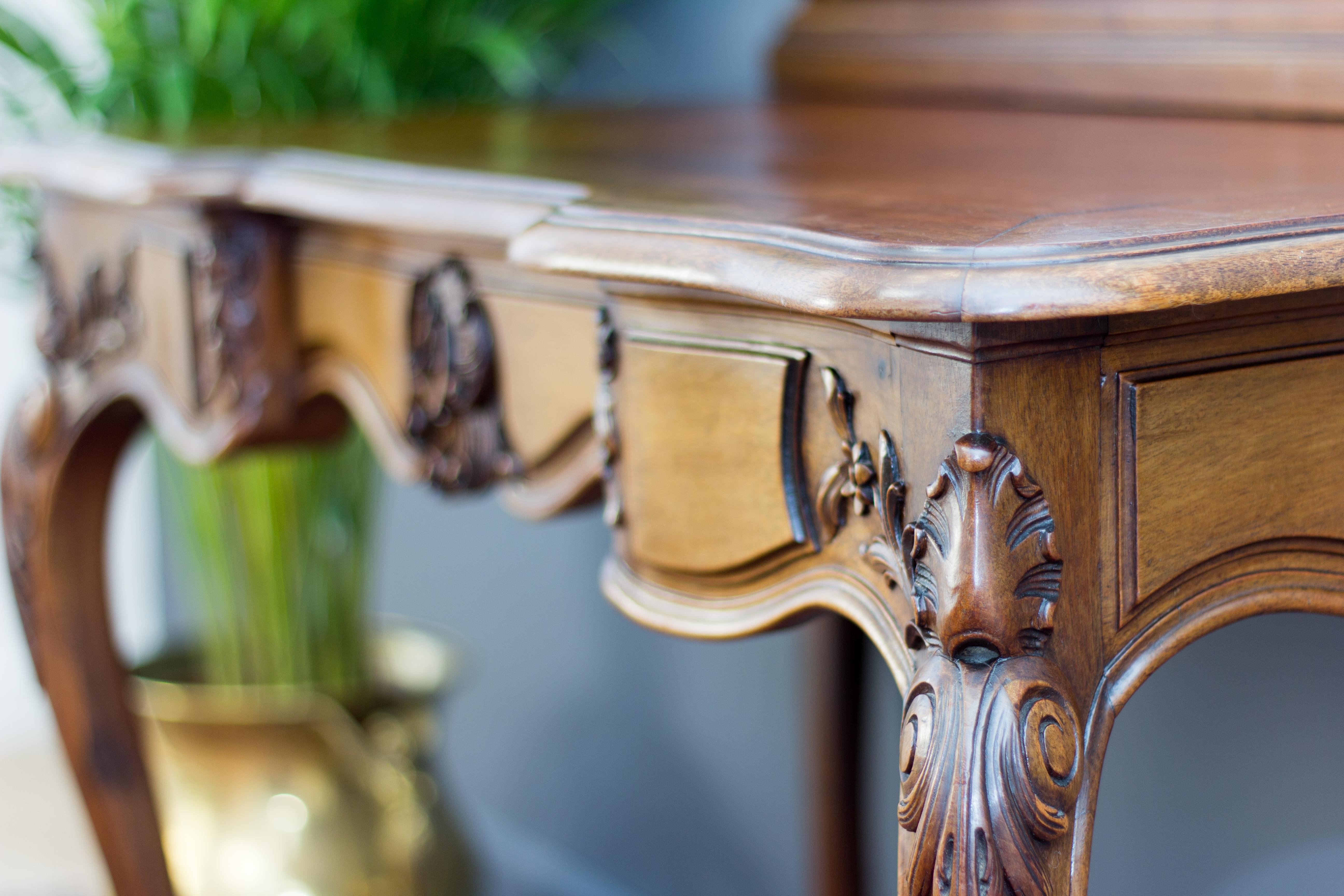 Louis XV Style French Walnut Dressing Table 9