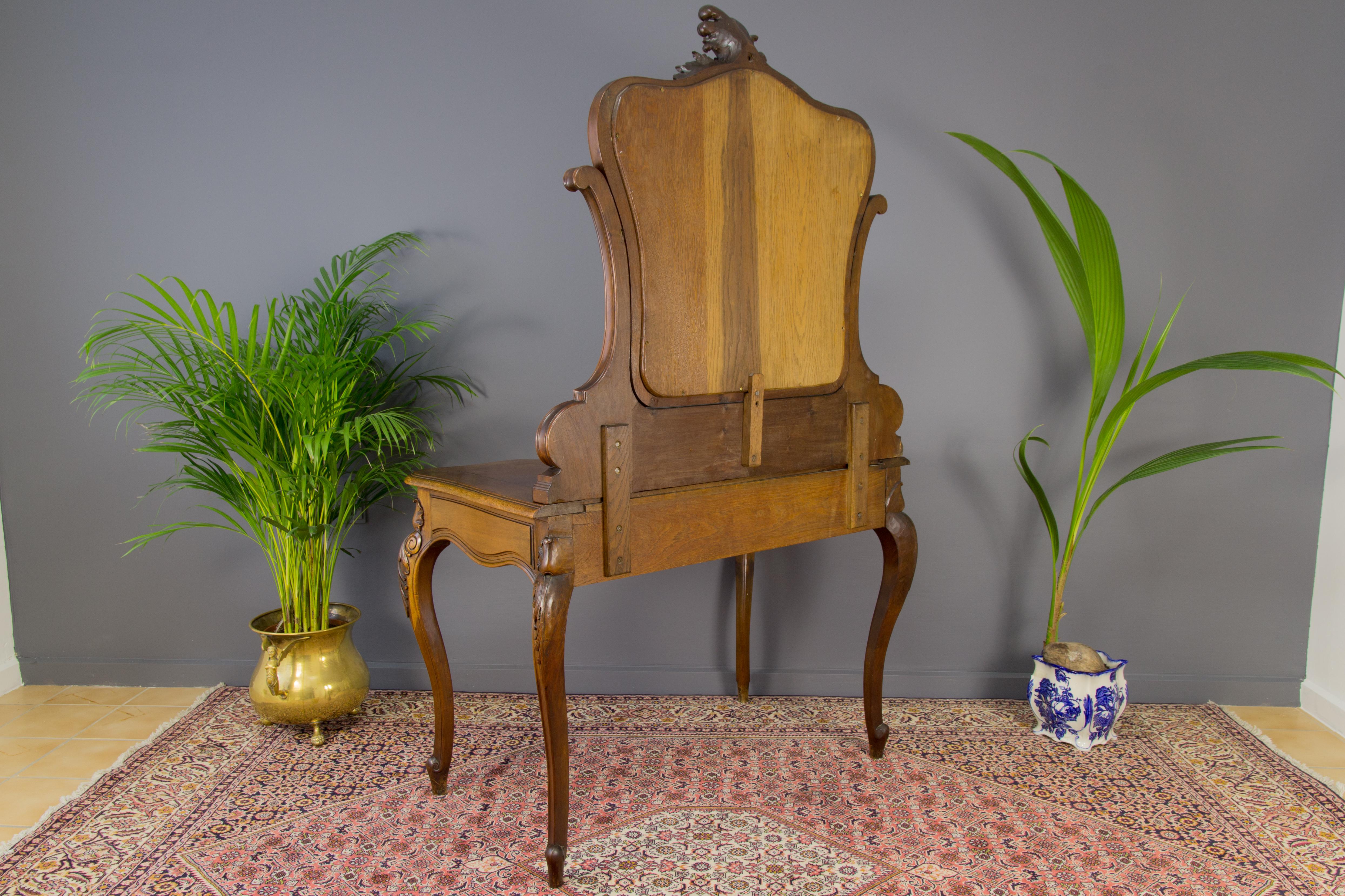 Louis XV Style French Walnut Dressing Table 2