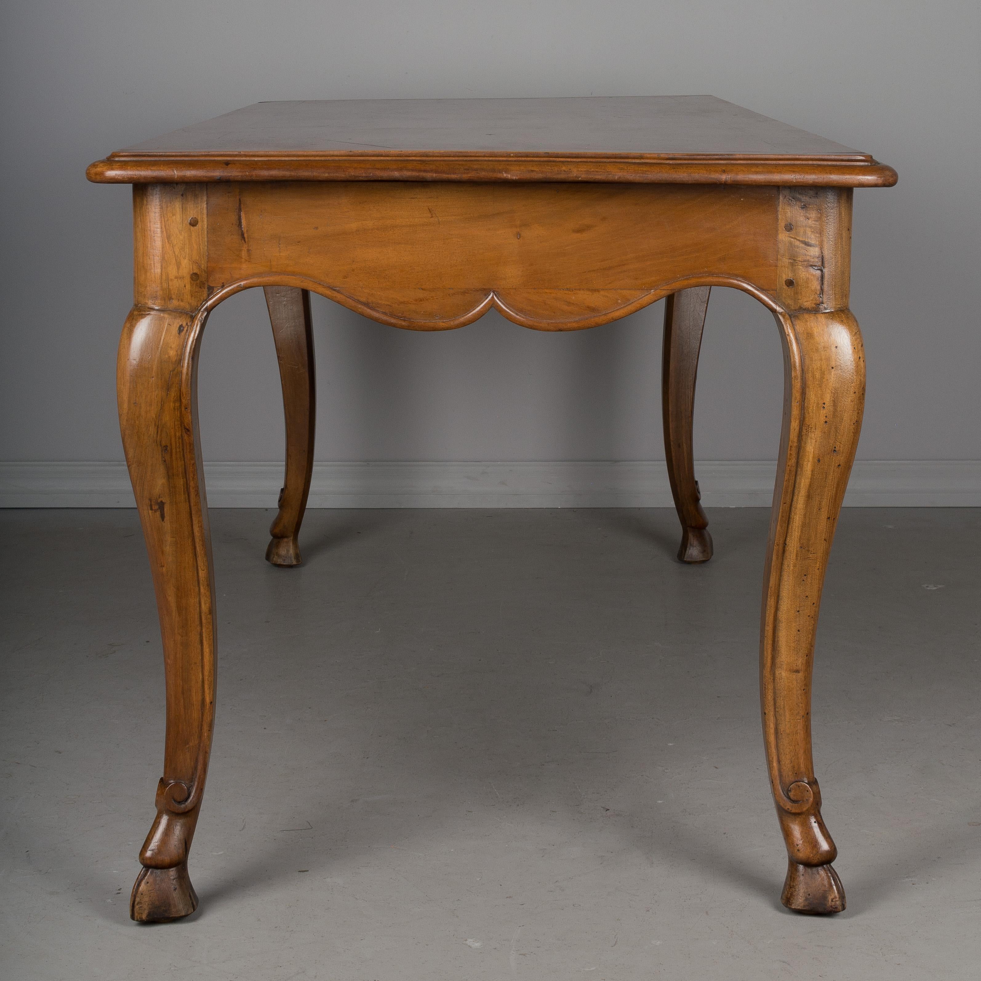 20th Century Louis XV Style French Walnut Table