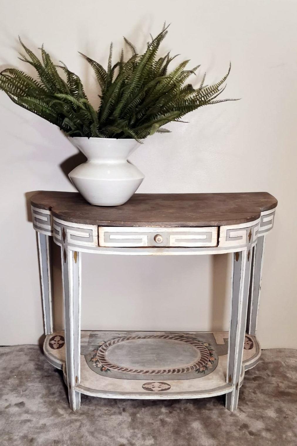 Louis XV Style French Wood Console Table with White Matte Lacquer Finish For Sale 13
