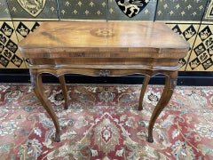 Louis XV Style Game Table – 19th Century – Walnut and Marquetry