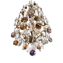 Louis XV Style Gilded Bronze, Crystal and Glass Chandelier
