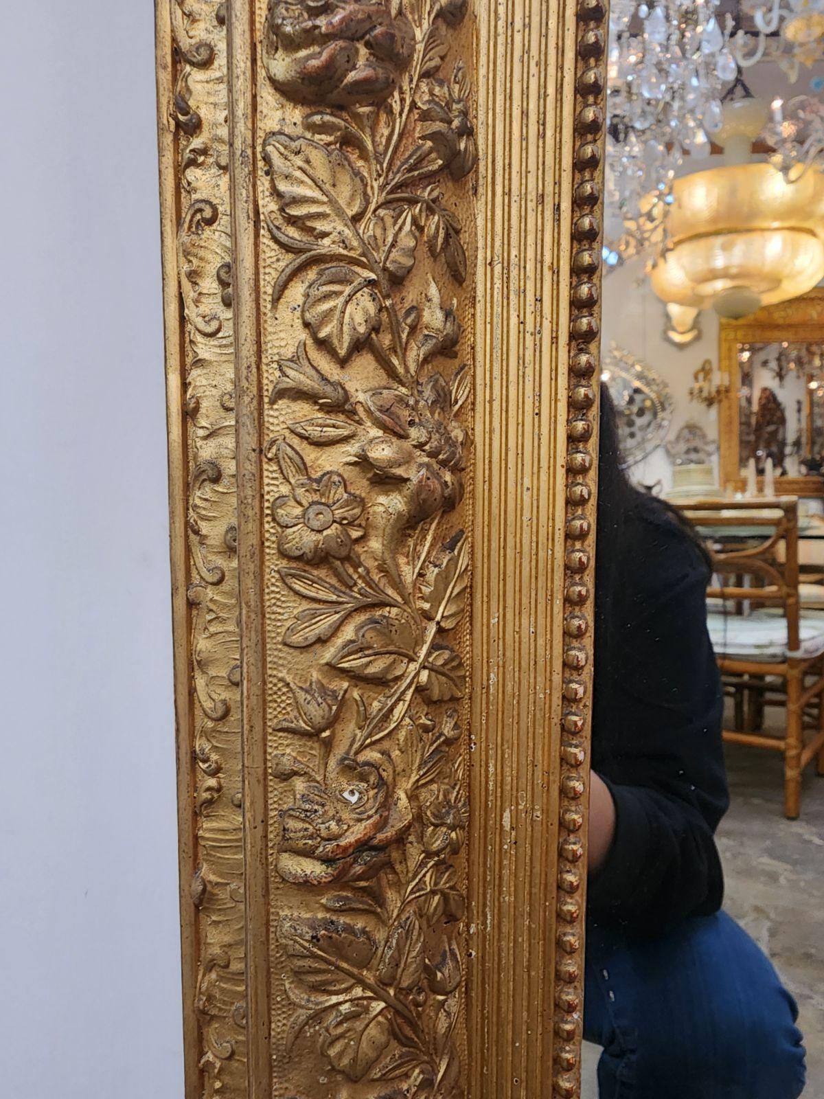 19th Century Louis XV Style Gilded Mirror For Sale