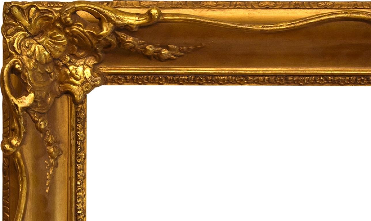 Amerikanischer vergoldeter Bilderrahmen im Louis-XV-Stil, um 1890, amerikanisch, 25x34 Zoll (Louis XV.) im Angebot