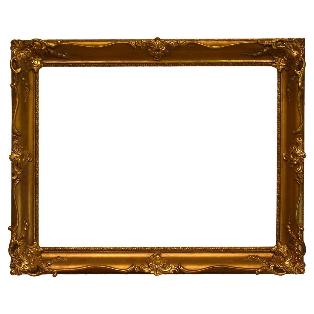 American 25x34 inch Louis XV Style Gilded Picture Frame circa 1890 For Sale