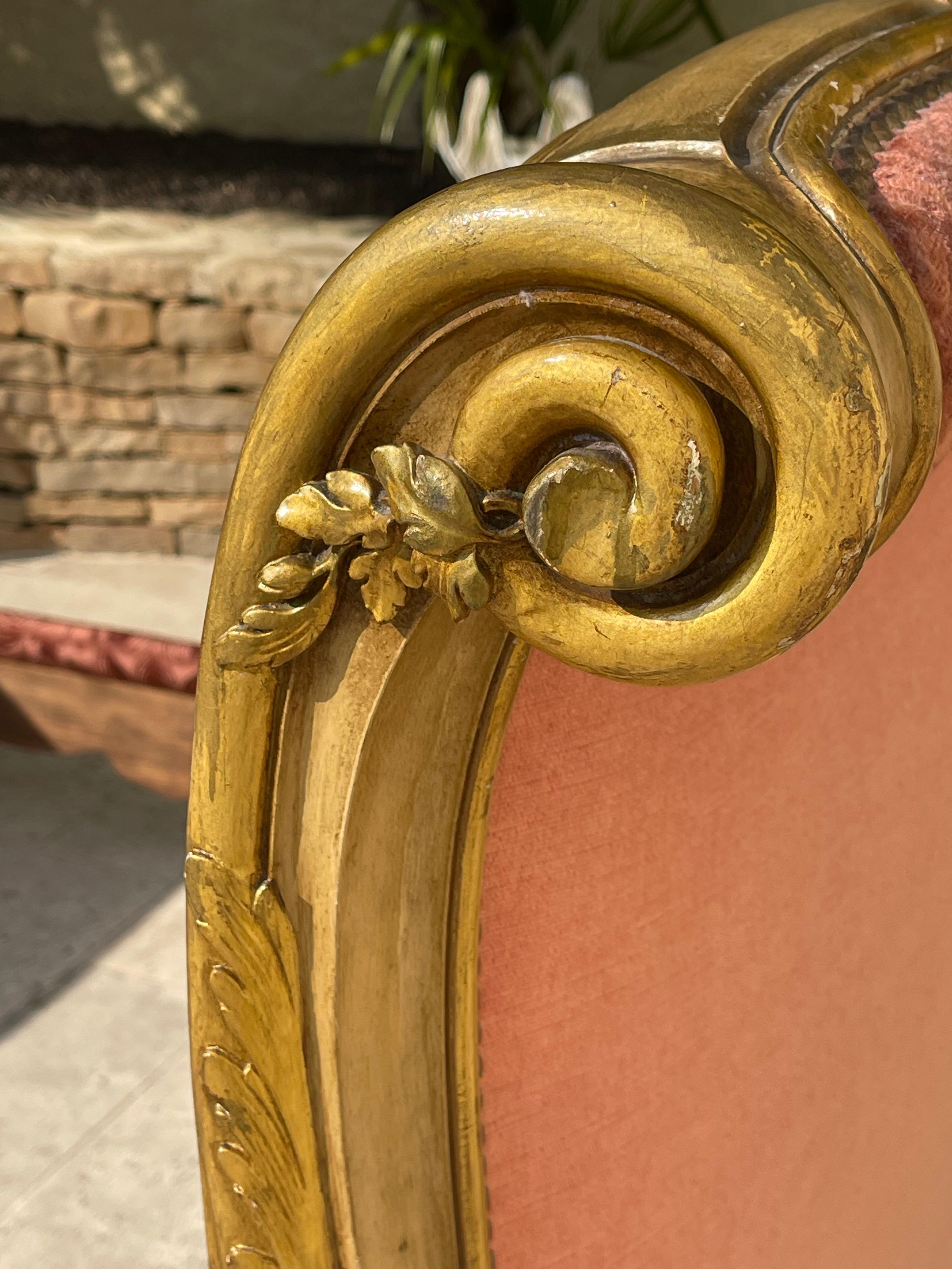 Louis XV Stil Vergoldetes Wood Bett im Angebot 13