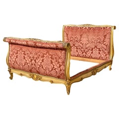 Antique Louis XV Style Gilded Wood Bed