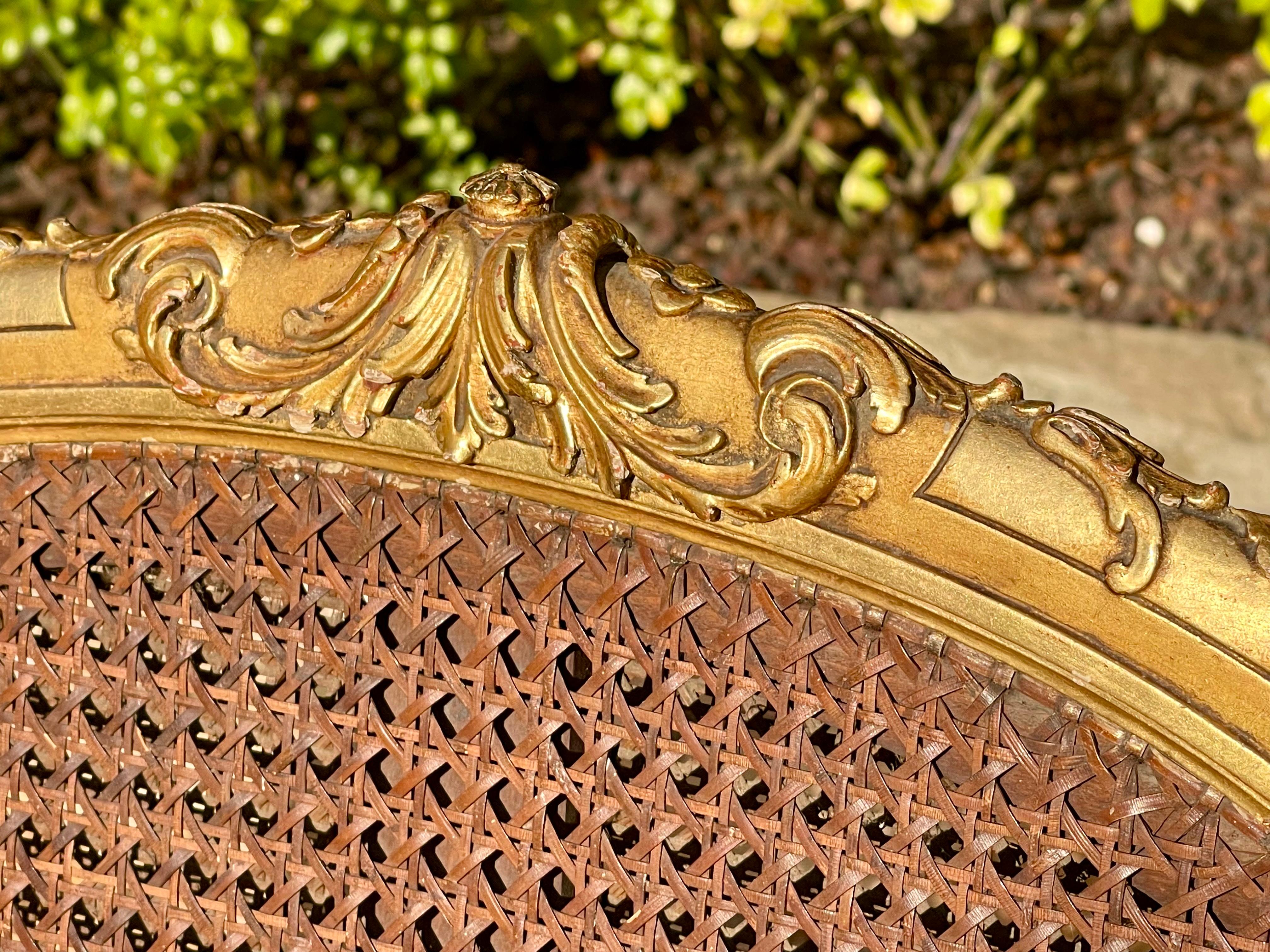 Louis XV Style Gilded Wood Bench en vente 8