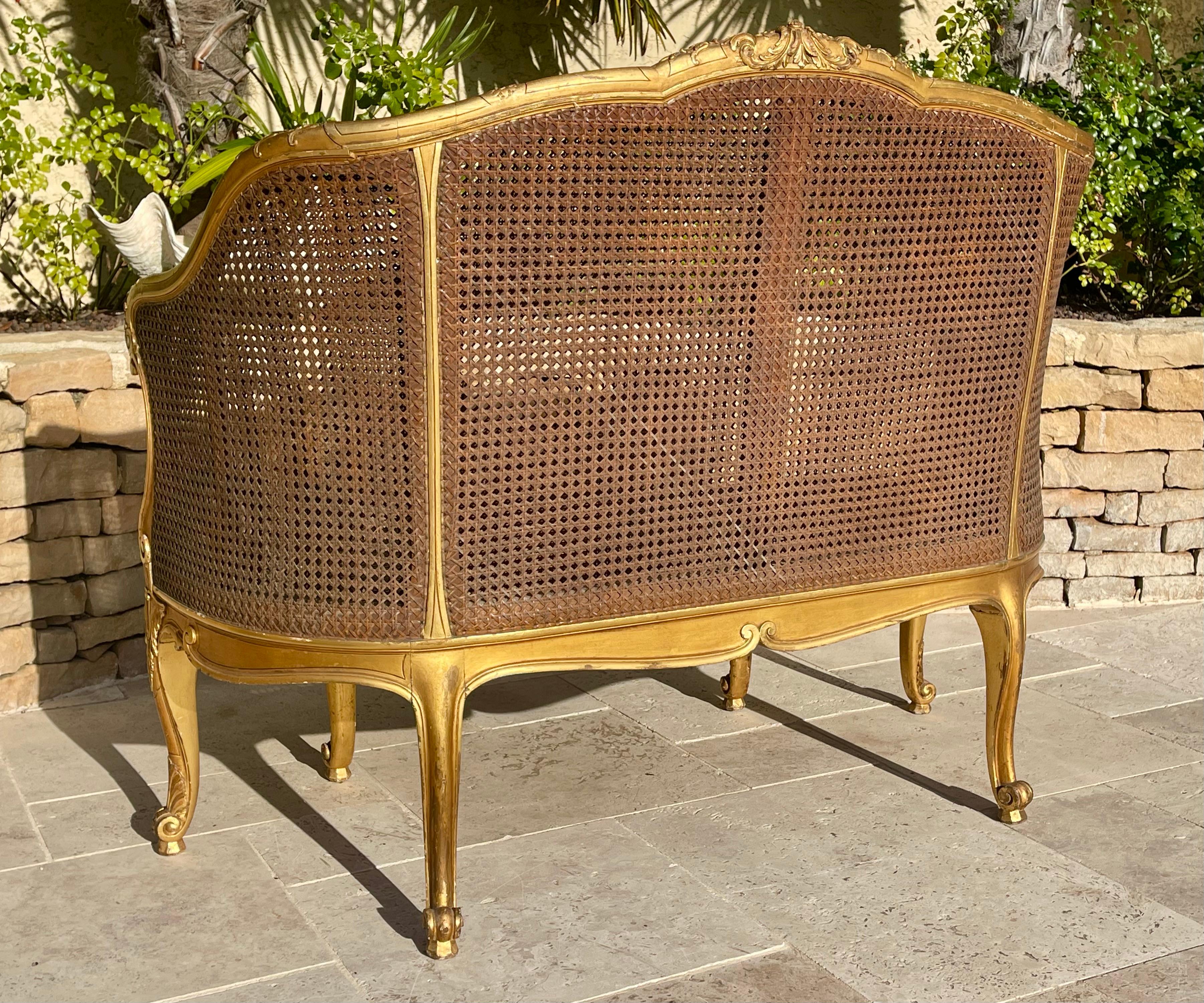 Louis XV Style Gilded Wood Bench en vente 10