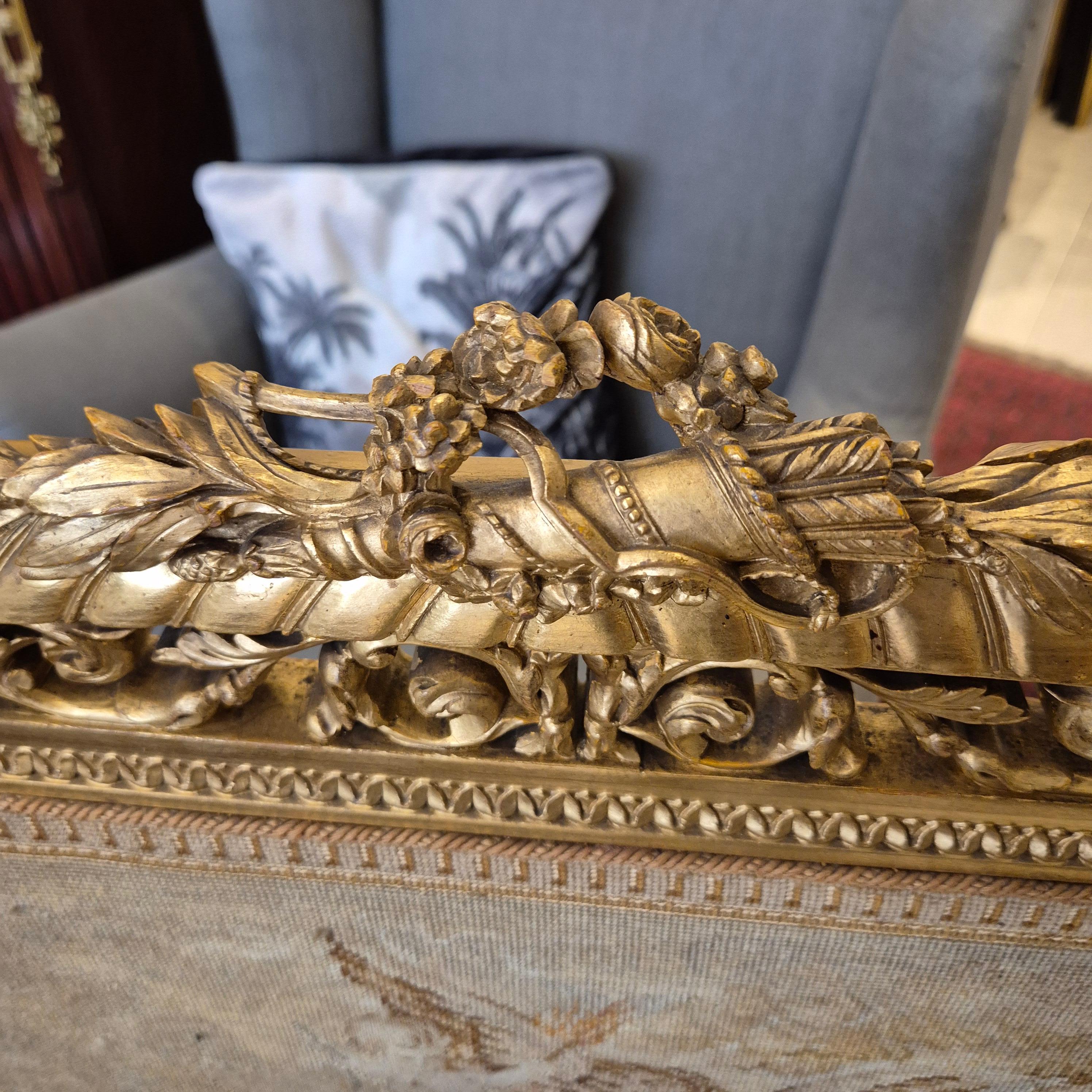 Pare-feu en bois doré de style Wood Wood, 19e siècle en vente 5