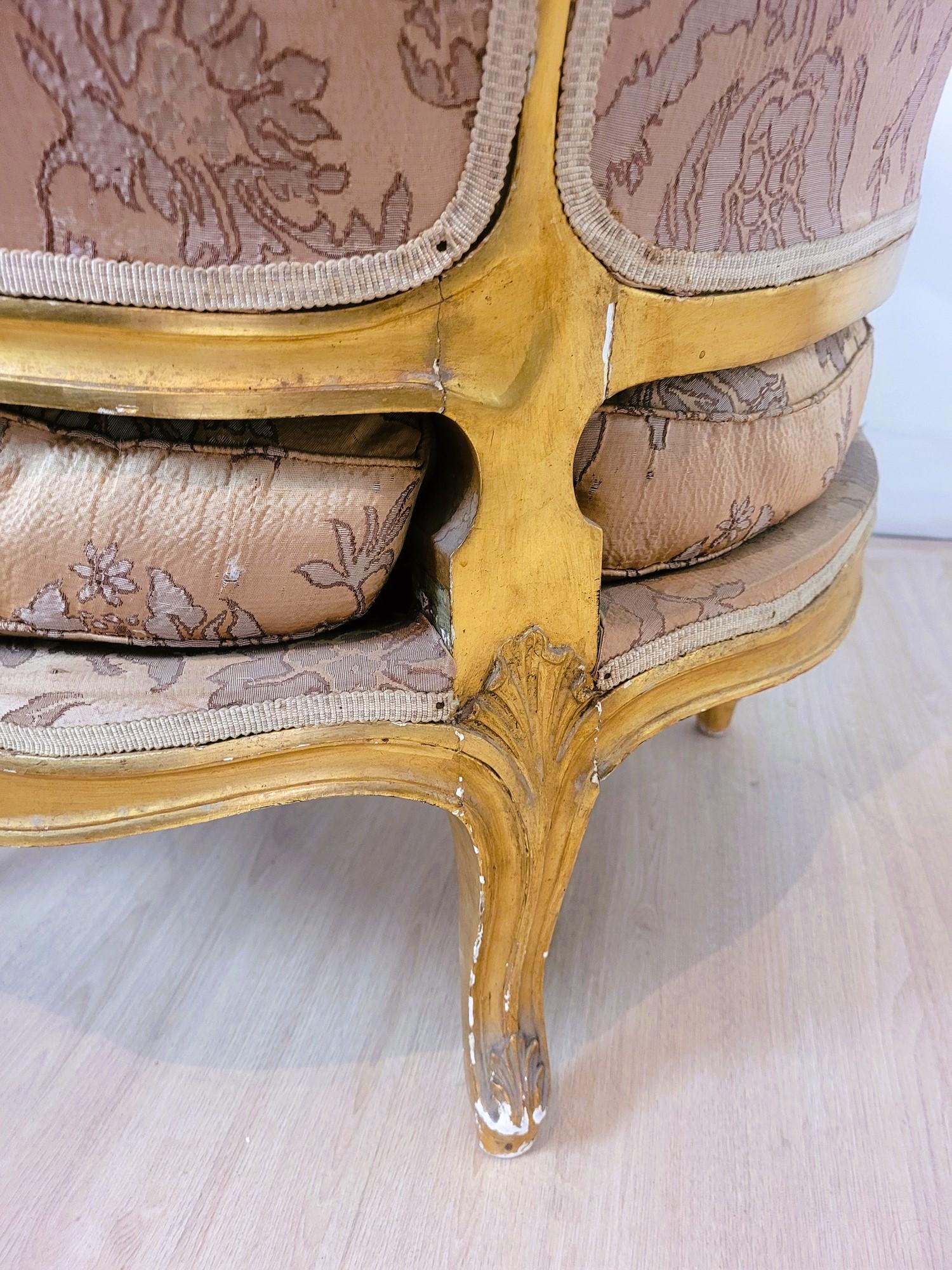 Pastora in legno dorato in stile Luigi XV, XIX secolo in vendita 9