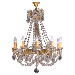 Louis XV Style Gilt Bronze 10 Arms Chandelier, 20th Century
