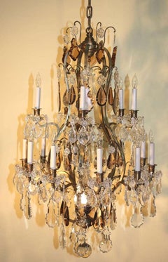 Louis XV Style Gilt Bronze and Crystal Fifteen-Light Chandelier