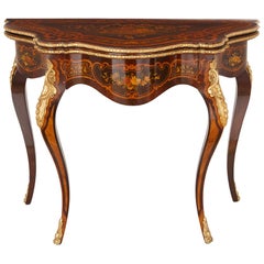 Louis XV Style Gilt Bronze and Marquetry Card Table