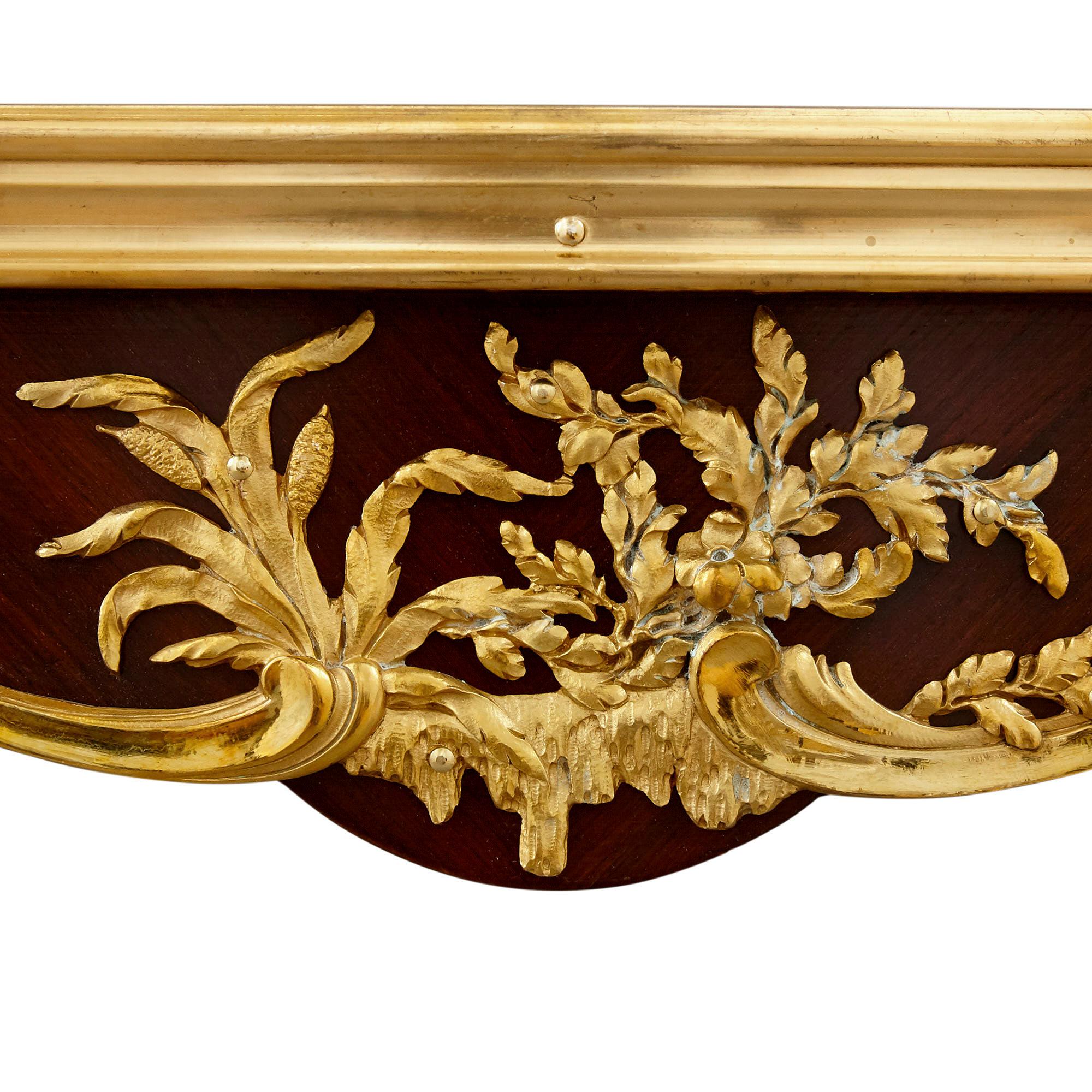 Louis XV Style Gilt Bronze and Marquetry Desk Attributed to Zwiener For Sale 1