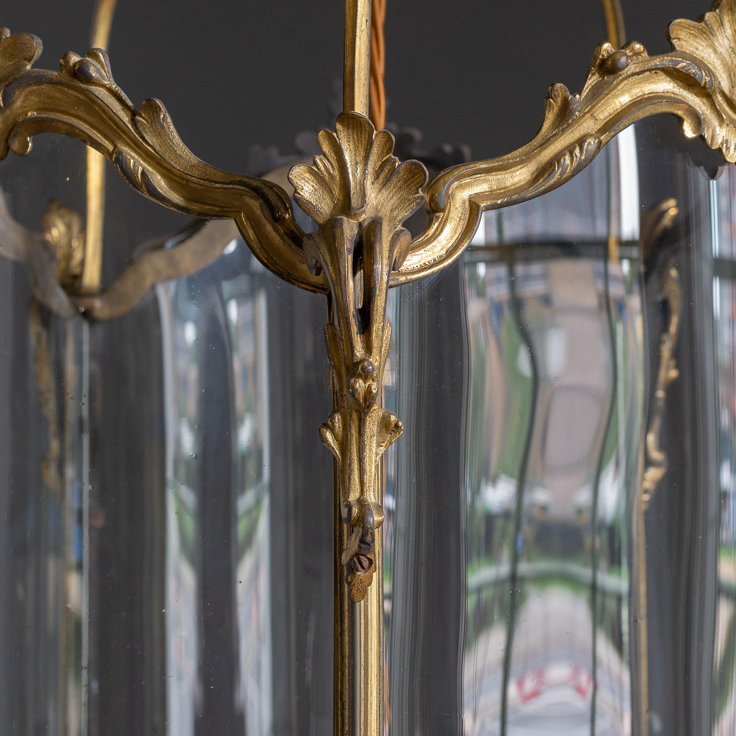 Louis XV Style Gilt-Bronze Lantern For Sale 4