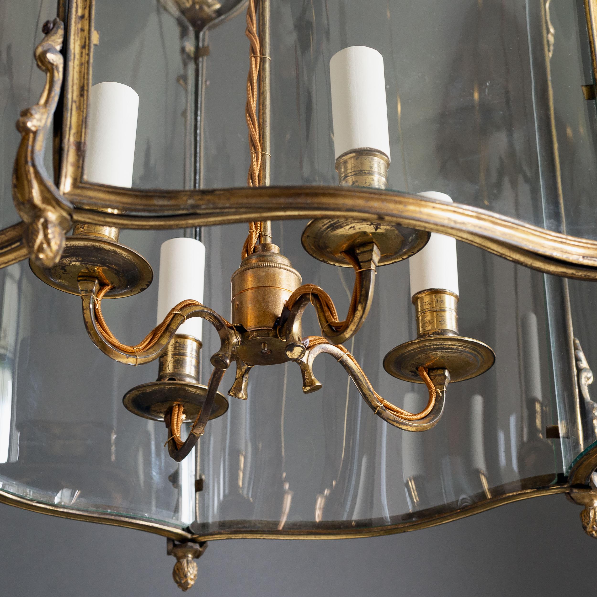 Louis XV Style Gilt-Bronze Lantern For Sale 5