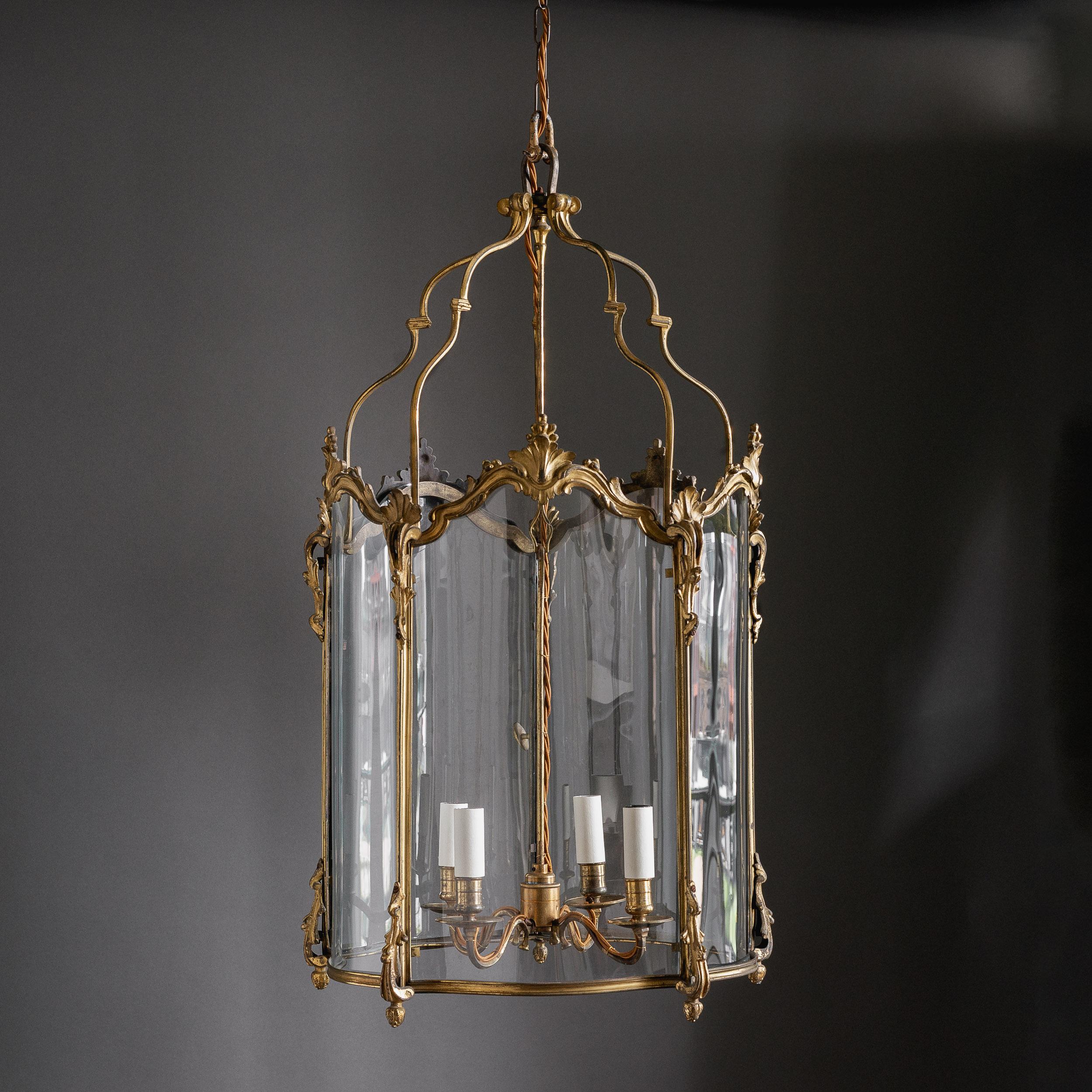 French Louis XV Style Gilt-Bronze Lantern For Sale