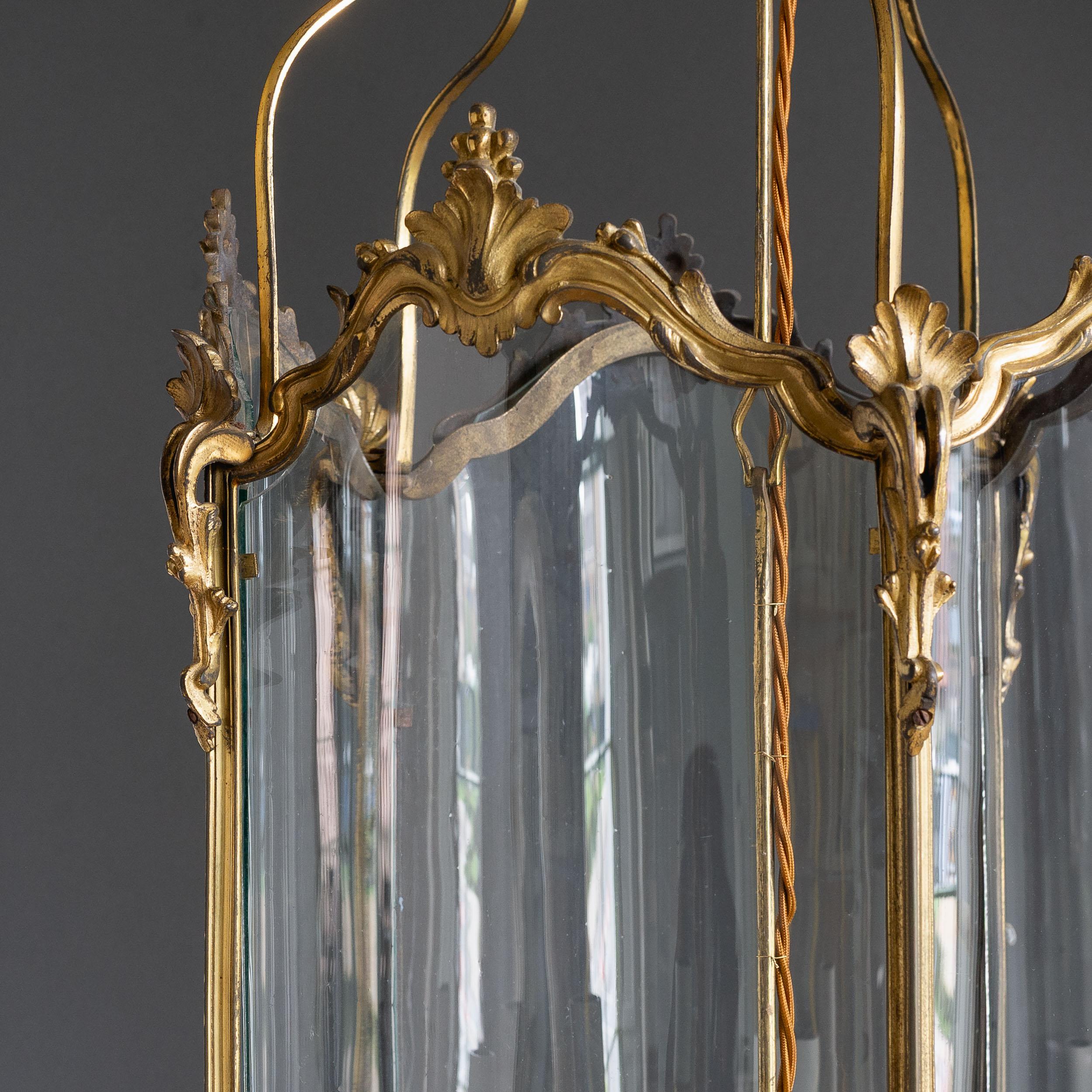 Louis XV Style Gilt-Bronze Lantern For Sale 1