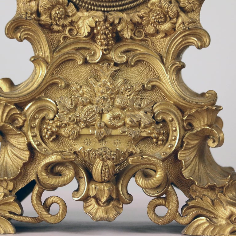 Louis XV Style Gilt Bronze Mantle Clock in the Rocco Taste For Sale at ...