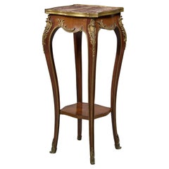 Louis XV Style Gilt-Bronze Mounted Mahogany and Bois Satiné Square Side Table