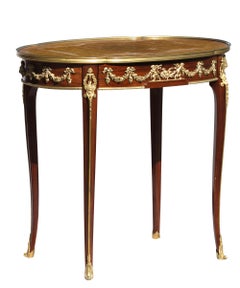 Louis XV Style Gilt Bronze-Mounted Mahogany Occasional Table