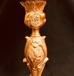 Louis XV Stil Vergoldete Bronze Sechs Lights Kandelaber von Gherardo Degli Albizzi